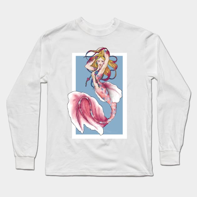 Mermaid Long Sleeve T-Shirt by Nenril